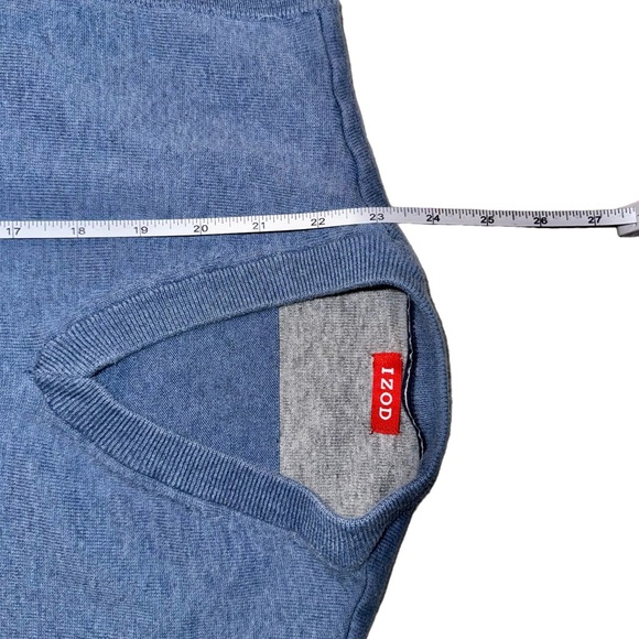 Izod Sweater V-Neck Vest In Blue - Picture 4 of 6